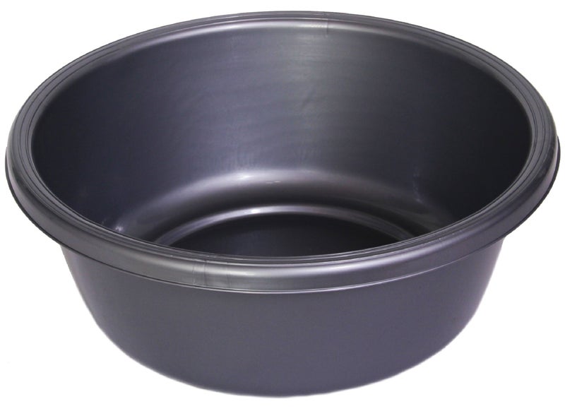 Ybm Home Round Plastic Wash Basin (1148 11.25", Gray) - Image 1